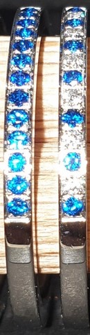 BAGUE BLEUE ET BLEUE ET BLANCHE 