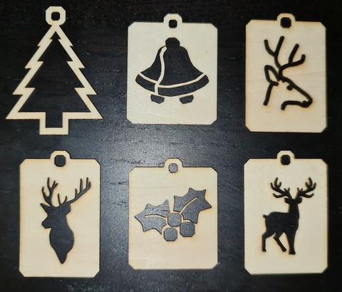 Lot de 6 décos pour sapin