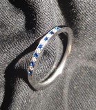 Bague Bleue et Blanche